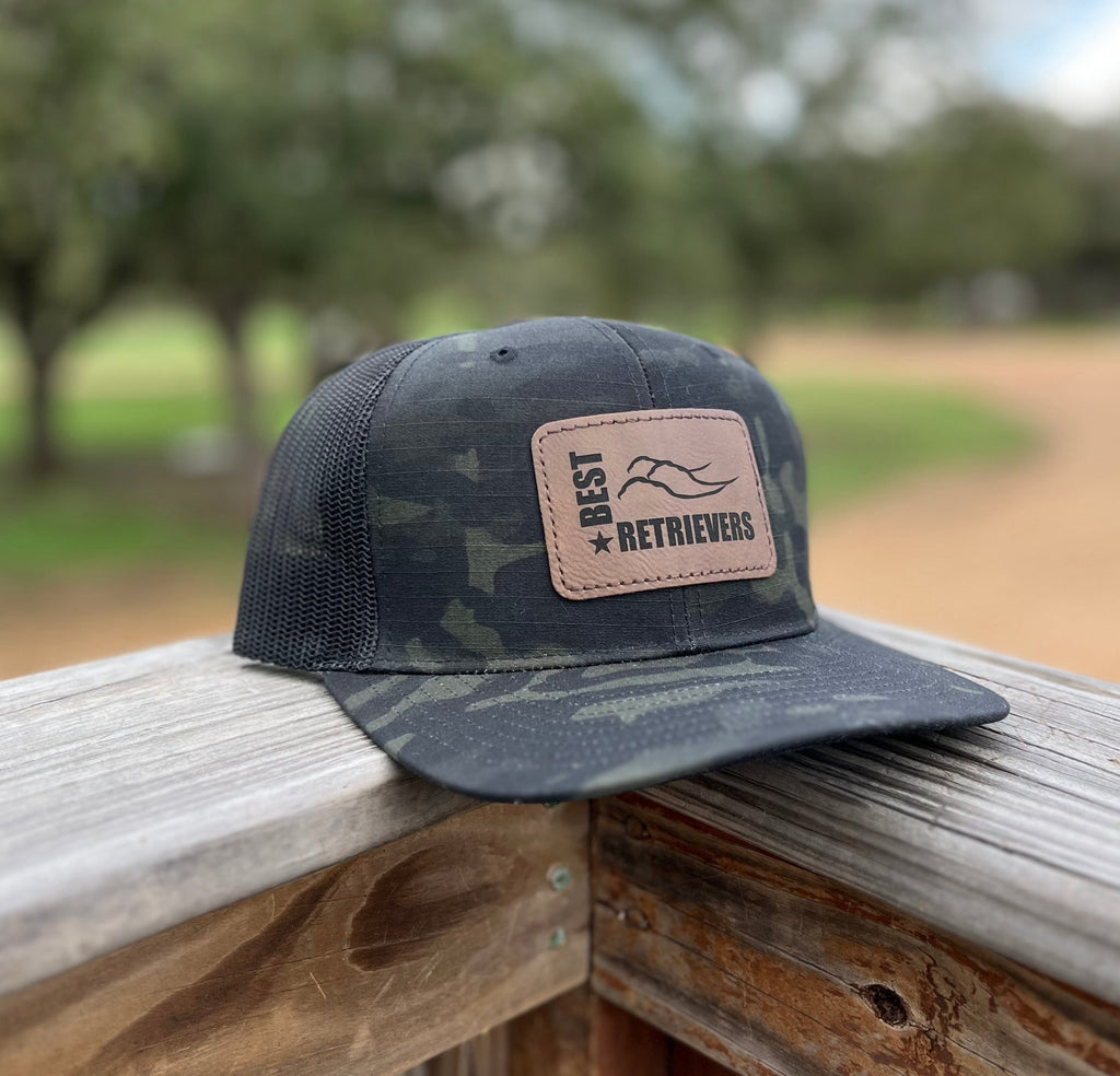 Camo Leather Patch Hat