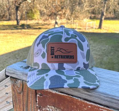 Camo Leather Patch Hat