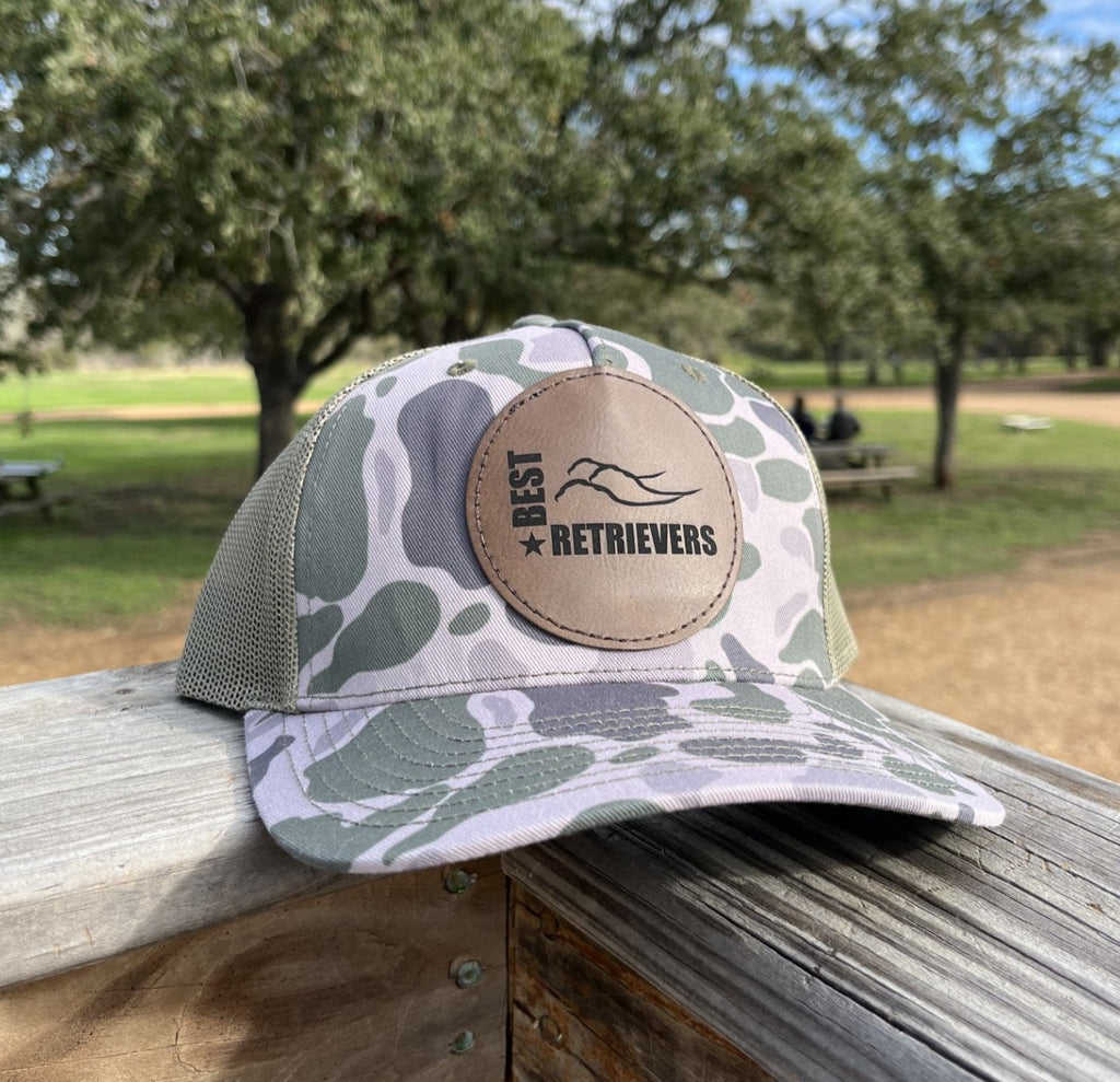 Camo Leather Patch Hat