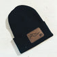 BR Leather Patch Beanie