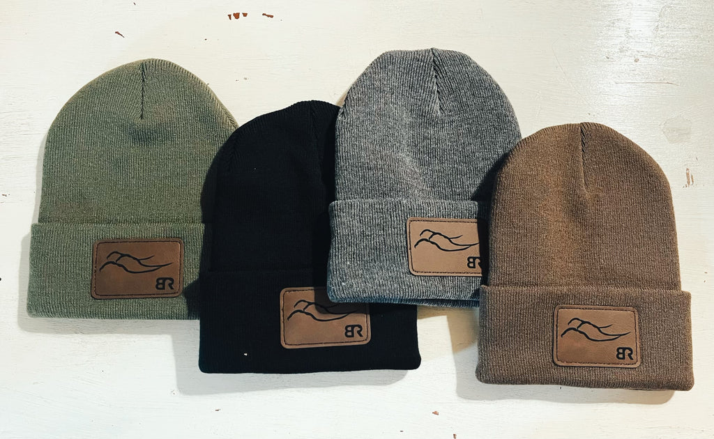 BR Leather Patch Beanie