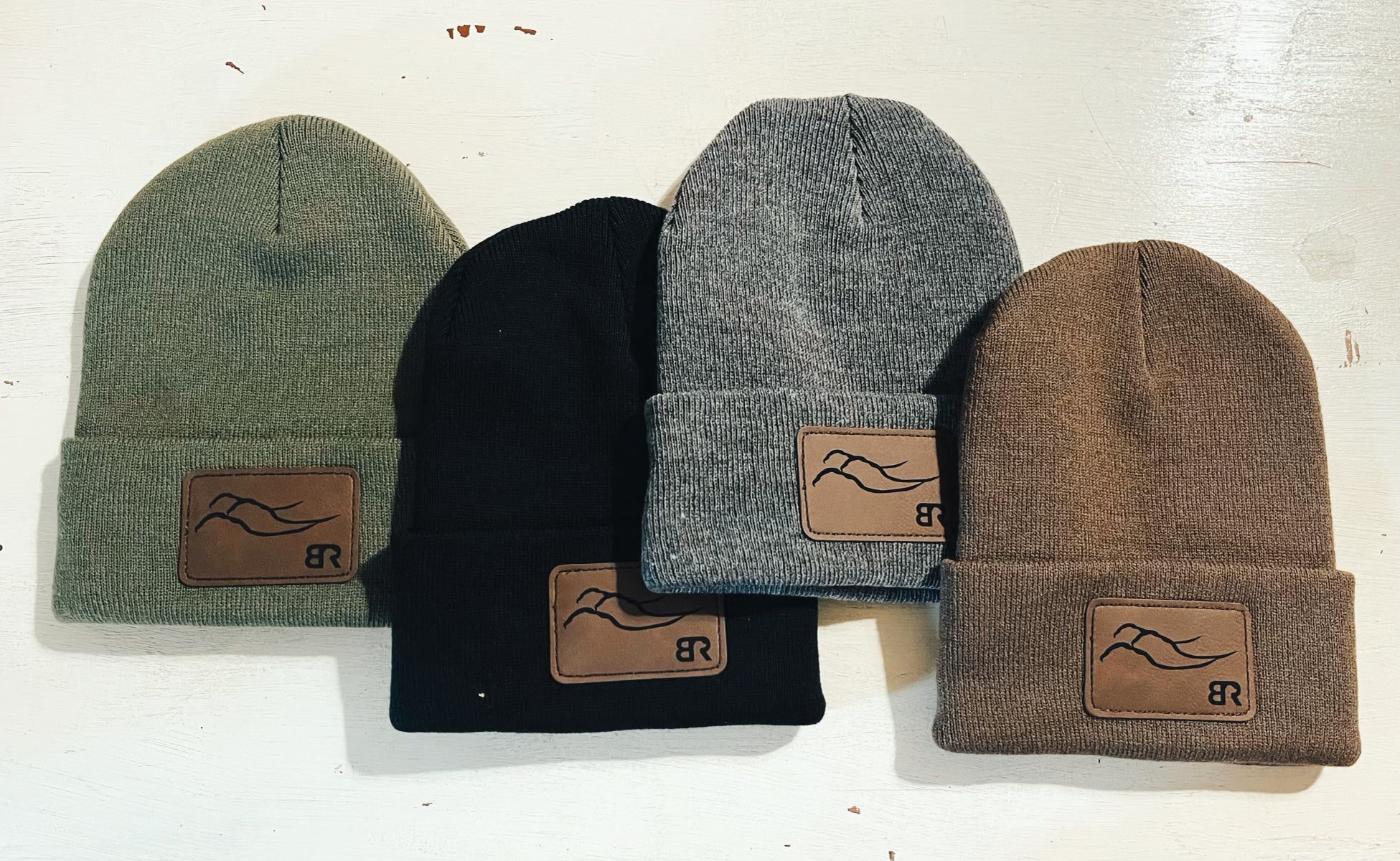 BR Leather Patch Beanie