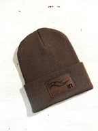 BR Leather Patch Beanie