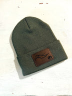 BR Leather Patch Beanie